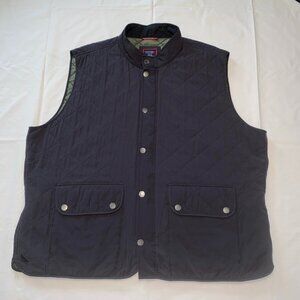 UNTUCKit Men’s Woodcrest Vest, Diamond Quilted, Zip & Snap, Pockets, Black, 3XL
